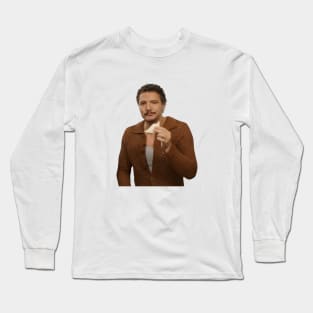 Pedro Pascal eating a toast Long Sleeve T-Shirt